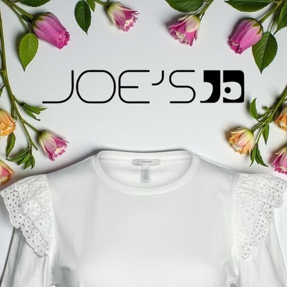 Joe's Jeans Women's Ruffle Eyelet Long Sleeve Top Size Small NWT - Picture 3 of 4